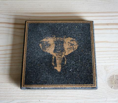 Coasters - Elephant Gold set of 4 coasters