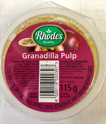Rhodes Granadilla Pulp 115g